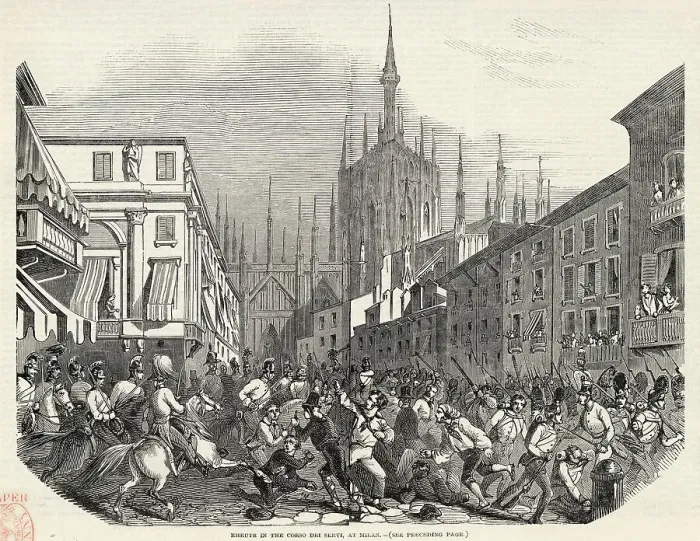 Framed Print : Anti-Austrian Riots Framed Print : Anti-Austrian Riots