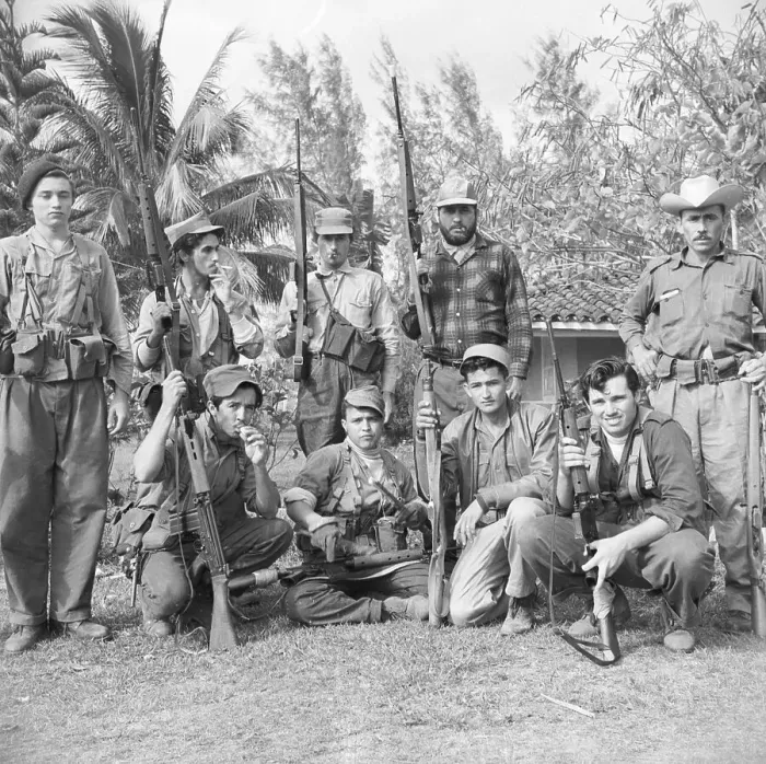 Framed Print : Anti-Castro Rebels Resting at Base Camp
