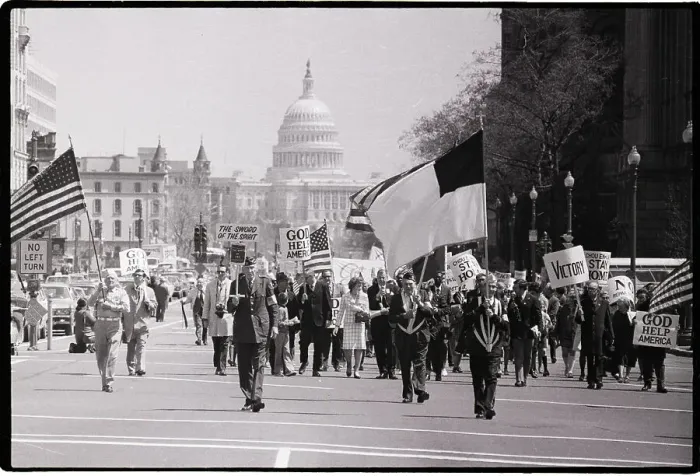 Framed Print : Anti-Communist Marchers in Washington DC Framed Print : Anti-Communist Marchers in Washington DC