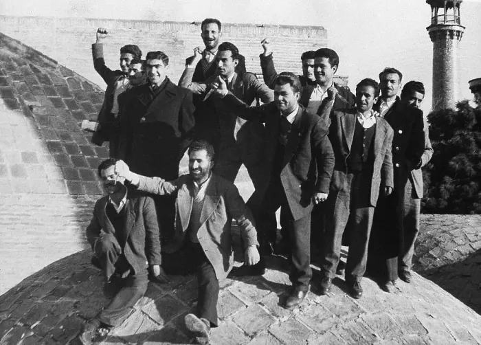 Framed Print : Anti-Communist Mob in Iran with Knives Framed Print : Anti-Communist Mob in Iran with Knives