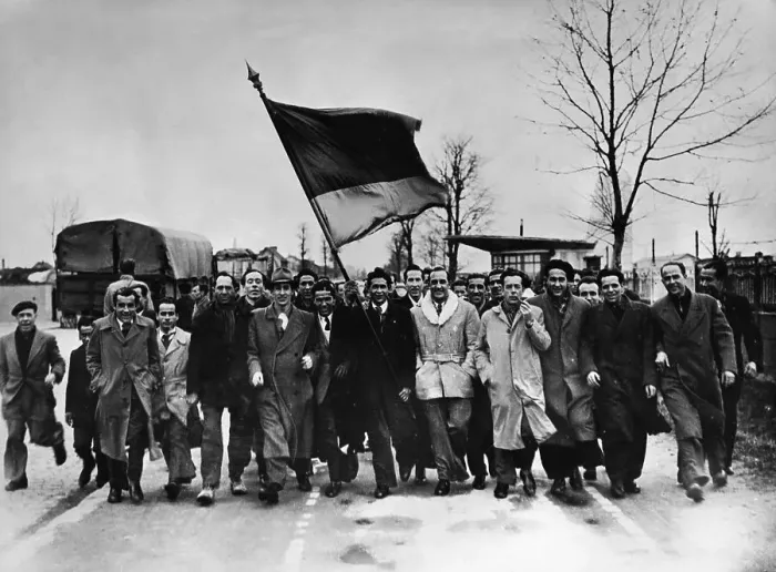 Framed Print : Anti Franco Protesters Carrying Republican Flag Framed Print : Anti Franco Protesters Carrying Republican Flag