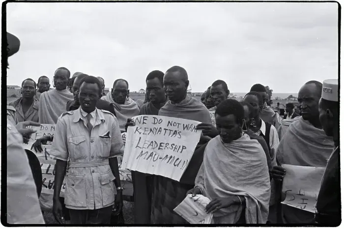 Framed Print : Anti-Kenyatta Demonstrators W / Signs Framed Print : Anti-Kenyatta Demonstrators W / Signs