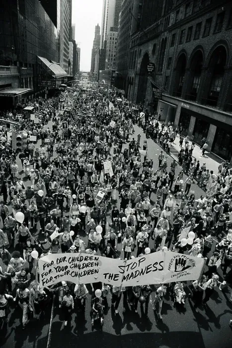Framed Print : Anti-Nuclear Demonstration in New York City Framed Print : Anti-Nuclear Demonstration in New York City