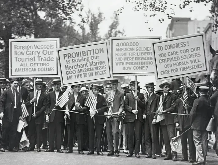 Framed Print : Anti-Prohibition Demonstration