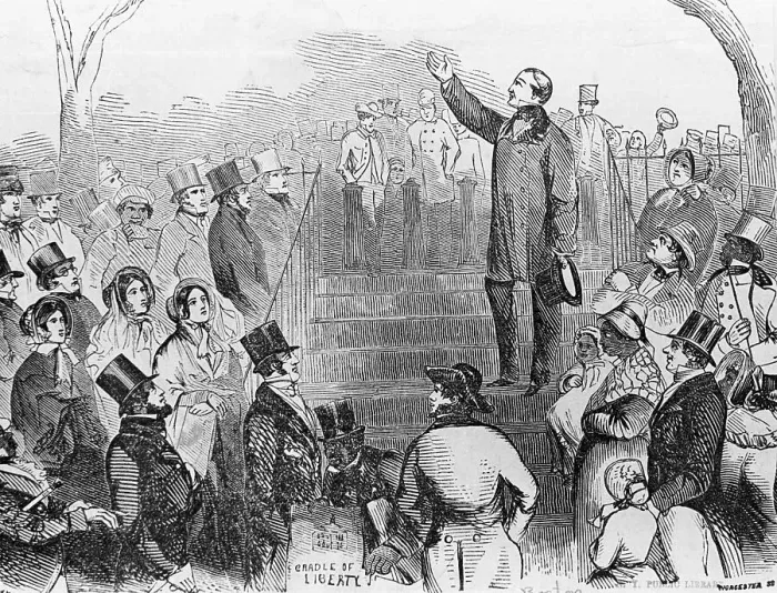 Framed Print : Anti-Slaver Meeting; Boston Common;Woodc Framed Print : Anti-Slaver Meeting; Boston Common;Woodc