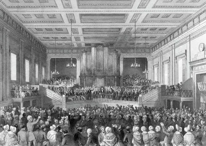 Framed Print : Anti-Slavery Meeting at Exeter Hall Framed Print : Anti-Slavery Meeting at Exeter Hall