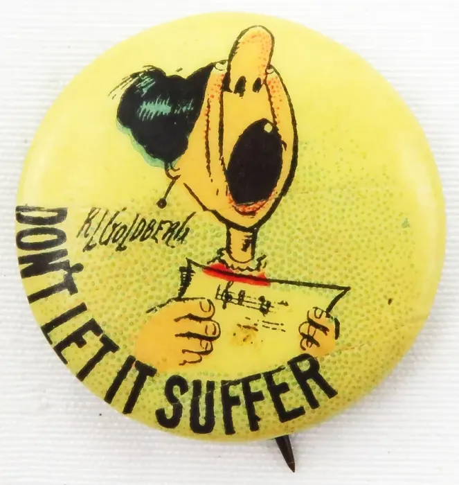 Framed Print : Anti-Suffrage Singer Pin Framed Print : Anti-Suffrage Singer Pin