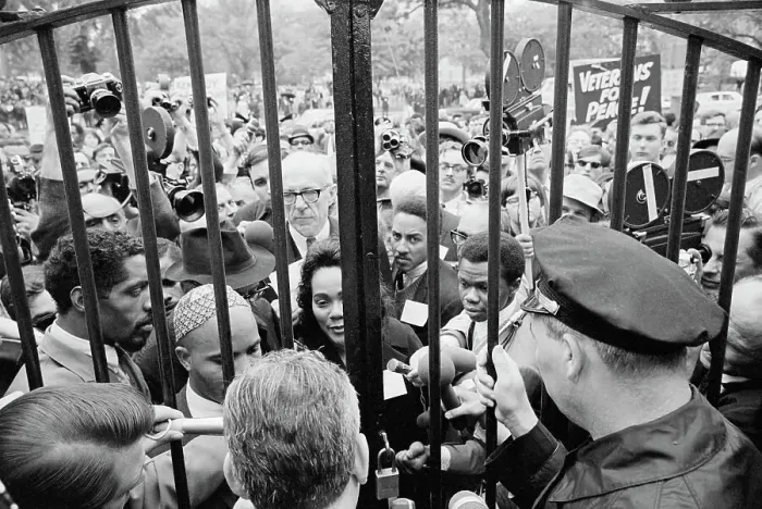 Framed Print : Anti-War Protesters at White House Gate Framed Print : Anti-War Protesters at White House Gate