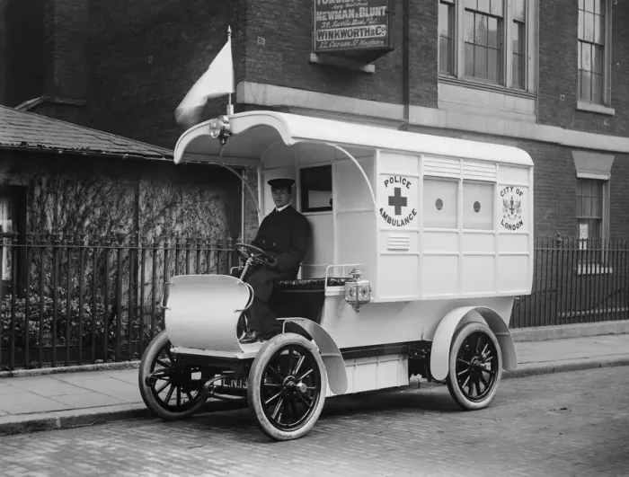 Framed Print : Antique Ambulance Framed Print : Antique Ambulance