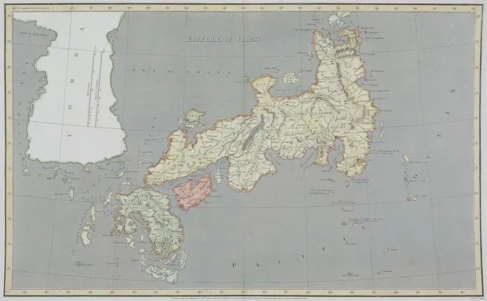 Framed Print : antique, archival, asia, cartography, geographical, geography, historic, island, japan Framed Print : antique, archival, asia, cartography, geographical, geography, historic, island, japan