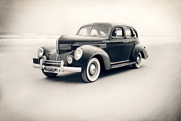 antique, archival, automobile, black and white, car, classic, copy space, day, historical