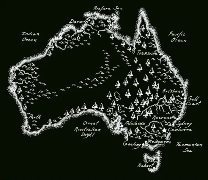Framed Print : Antique Australia Framed Print : Antique Australia