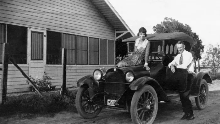 Framed Print : Antique, Black And White, Car, Caucasian, Couple, Female, Females, Heterosexual Couple Framed Print : Antique, Black And White, Car, Caucasian, Couple, Female, Females, Heterosexual Couple