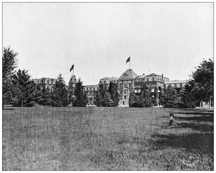Framed Print : Antique black and white photograph of American landmarks: Vassar College, Poughkeepsie, New York Framed Print : Antique black and white photograph of American landmarks: Vassar College, Poughkeepsie, New York