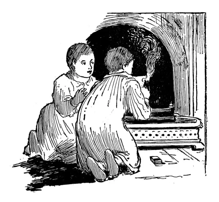 Framed Print : Antique children book illustrations Framed Print : Antique children book illustrations