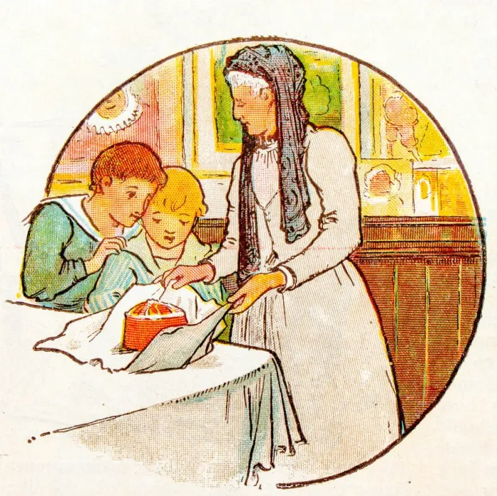 Framed Print : Antique children book illustrations Framed Print : Antique children book illustrations