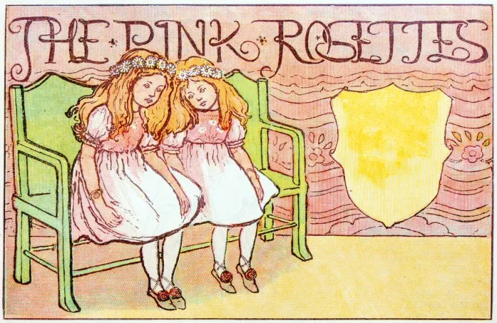 Framed Print : Antique children book illustrations: Girls Framed Print : Antique children book illustrations: Girls