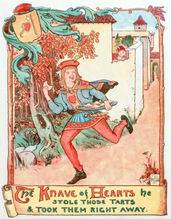 Framed Print : Antique children book illustrations: Knave of hearts