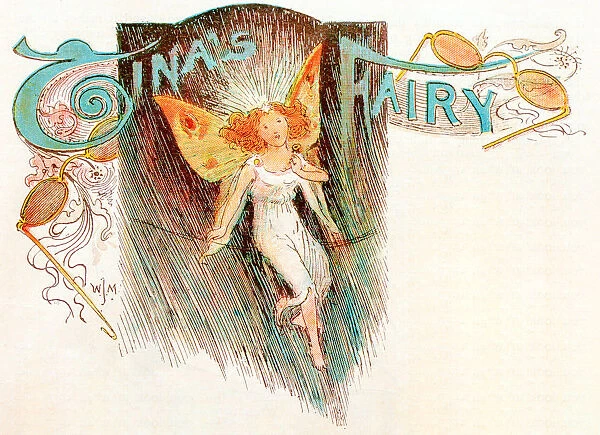 Antique children book illustrations: Tinas Fairy