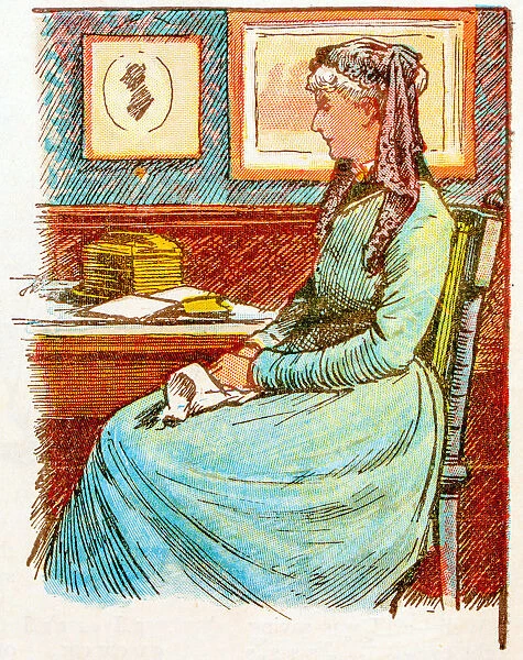 Antique children book illustrations: Woman