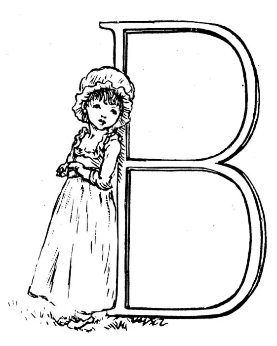 Framed Print : Antique children spelling book illustrations: Alphabet letter B Framed Print : Antique children spelling book illustrations: Alphabet letter B