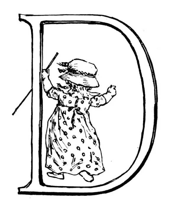 Framed Print : Antique children spelling book illustrations: Alphabet letter D Framed Print : Antique children spelling book illustrations: Alphabet letter D