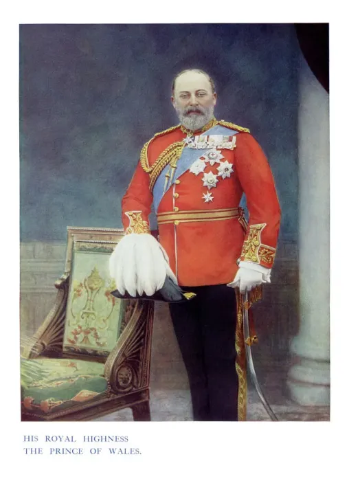 Framed Print : Antique color portrait of King Edward VII, The Prince of Wales Framed Print : Antique color portrait of King Edward VII, The Prince of Wales