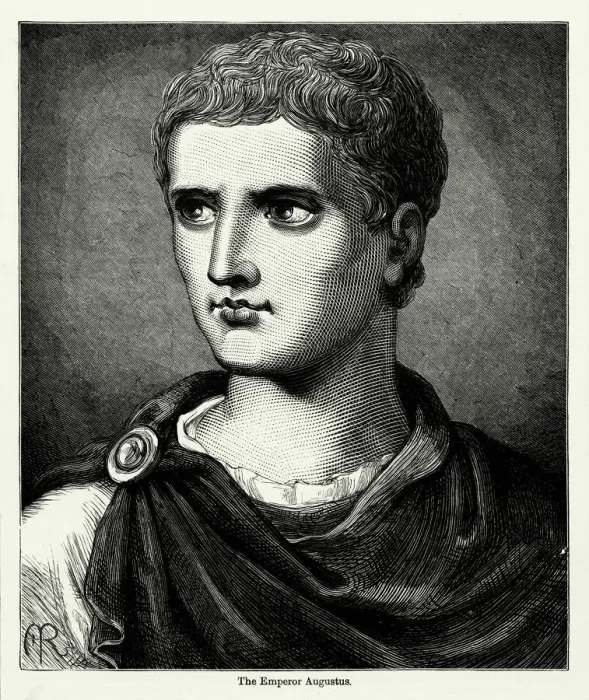 Framed Print : Antique Engraving: Caesar Augustus Roman Emperor Engraving Framed Print : Antique Engraving: Caesar Augustus Roman Emperor Engraving