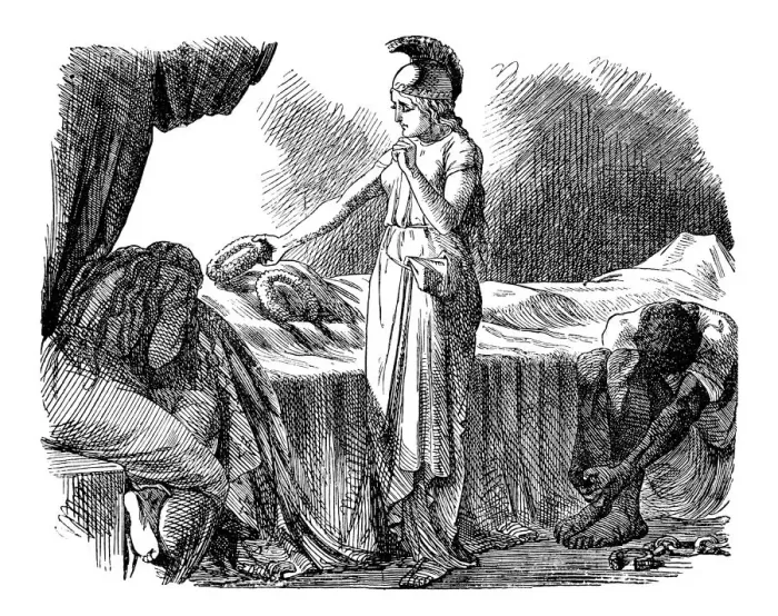 Framed Print : Antique engraving illustration: Britannia with Columbia Framed Print : Antique engraving illustration: Britannia with Columbia
