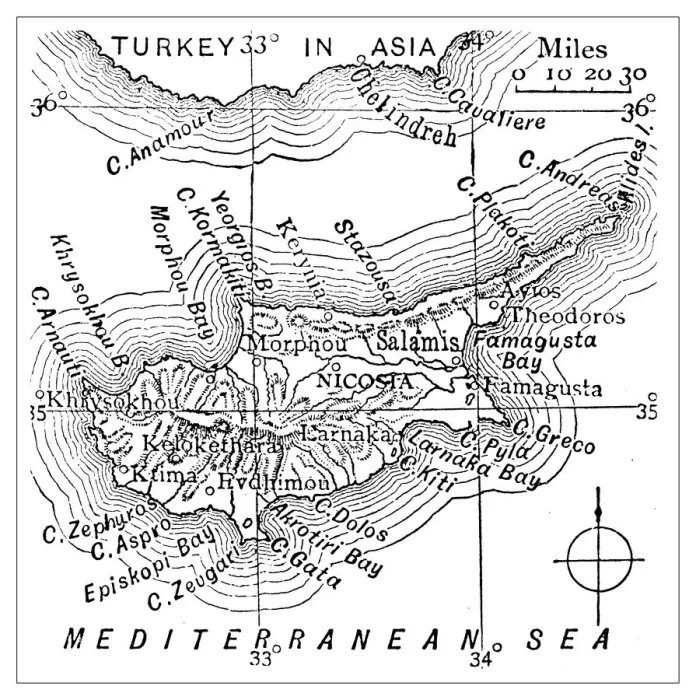 Framed Print : Antique engraving illustration: Cyprus Framed Print : Antique engraving illustration: Cyprus