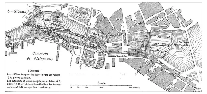 Framed Print : Antique engraving illustration: Plainpalais, Geneva, Switzerland Framed Print : Antique engraving illustration: Plainpalais, Geneva, Switzerland