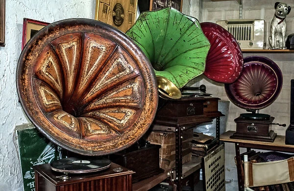 Antique gramophones