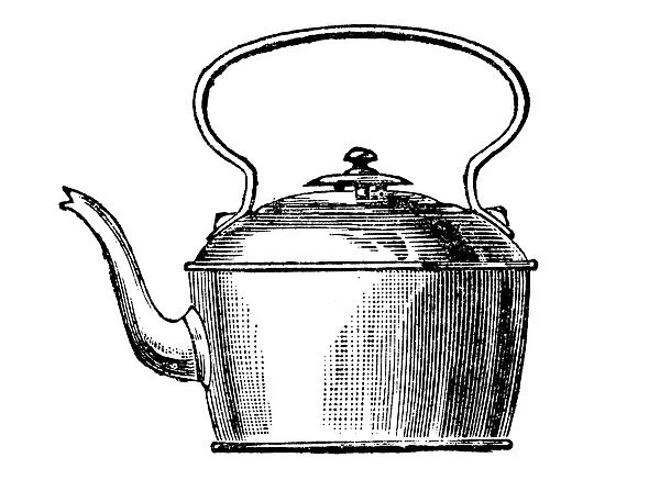 Antique household book engraving illustration: Kettle