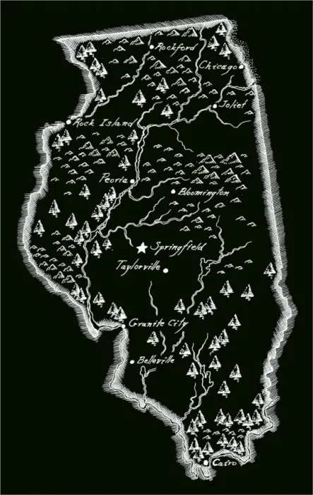 Framed Print : Antique Illinois Map Framed Print : Antique Illinois Map