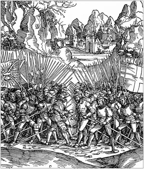 Framed Print : Antique illustration: Albert Durer Swiss Army Framed Print : Antique illustration: Albert Durer Swiss Army