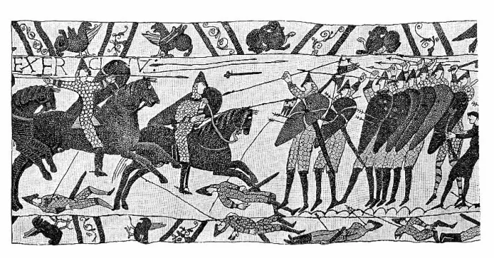 Framed Print : Antique illustration of Bayeux Tapestry