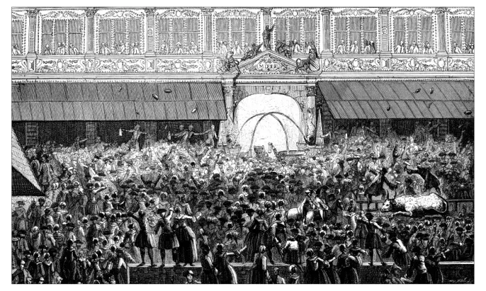 Framed Print : Antique illustration of distribution of food in Strasbourg Framed Print : Antique illustration of distribution of food in Strasbourg