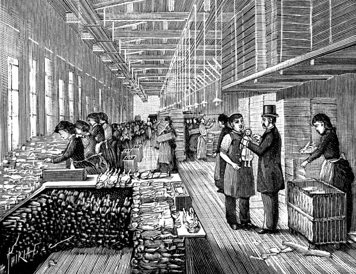Framed Print : Antique illustration of Edison talking doll production Framed Print : Antique illustration of Edison talking doll production