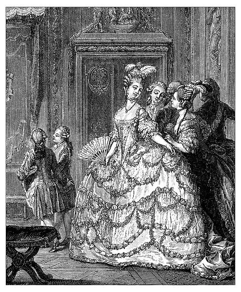 Antique illustration of elegant woman