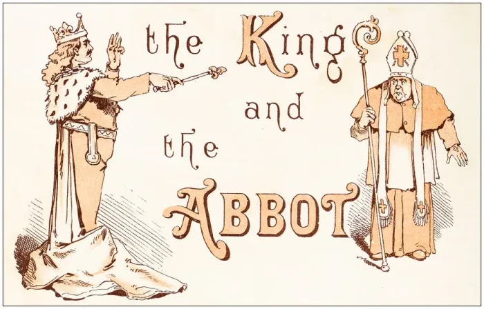 Framed Print : Antique illustration from fables picture book: The king and the abbot of Canterbury