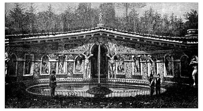 Framed Print : Antique illustration of fountain / Nymphaeum of Villa Barbaro (Maser, Veneto, Italy) Framed Print : Antique illustration of fountain / Nymphaeum of Villa Barbaro (Maser, Veneto, Italy)