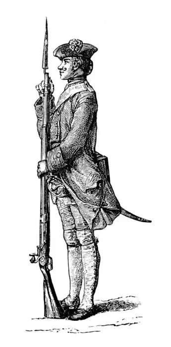 Framed Print : Antique illustration of French soldier Framed Print : Antique illustration of French soldier