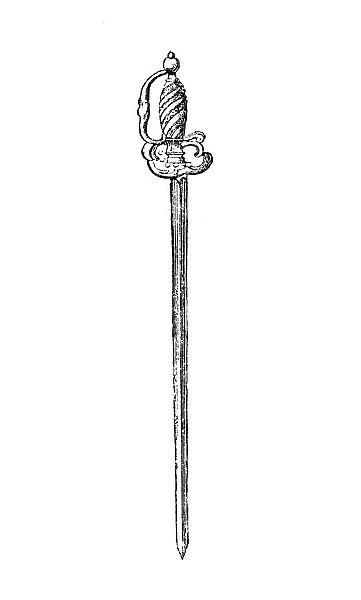 Antique illustration of French weapon