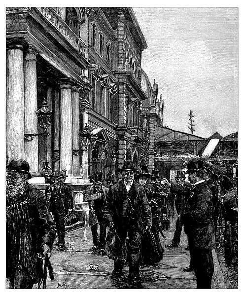 Antique illustration of the grand central depot, New York