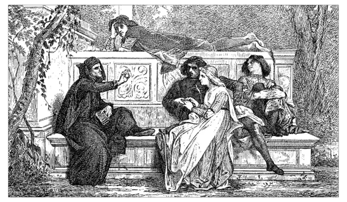 Framed Print : Antique illustration of Italian medieval poets Framed Print : Antique illustration of Italian medieval poets