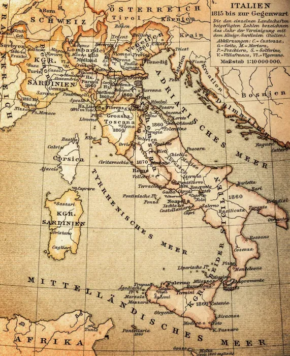 Framed Print : Italy. Antique illustration of Italy Framed Print : Italy. Antique illustration of Italy