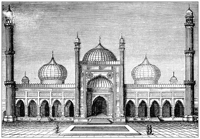 Framed Print : Antique illustration: Jama Masjid, Delhi