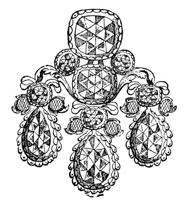 Framed Print : Antique illustration of jewel