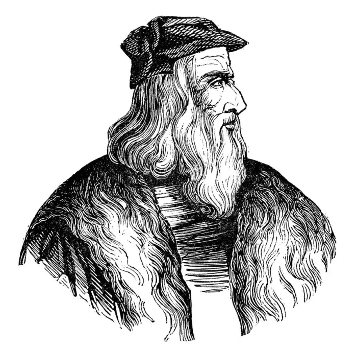 Framed Print : Antique illustration of Leonardo da Vinci Framed Print : Antique illustration of Leonardo da Vinci