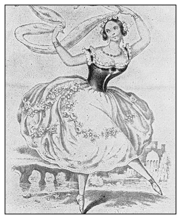 Framed Print : Antique illustration: Mademoiselle Theodore as Columbine Framed Print : Antique illustration: Mademoiselle Theodore as Columbine